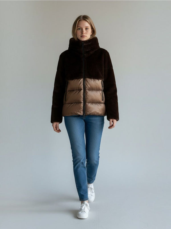 Blauer Giubbotto corto Donna Mod. BLDC02304FANEVIL 7685 30B Moro