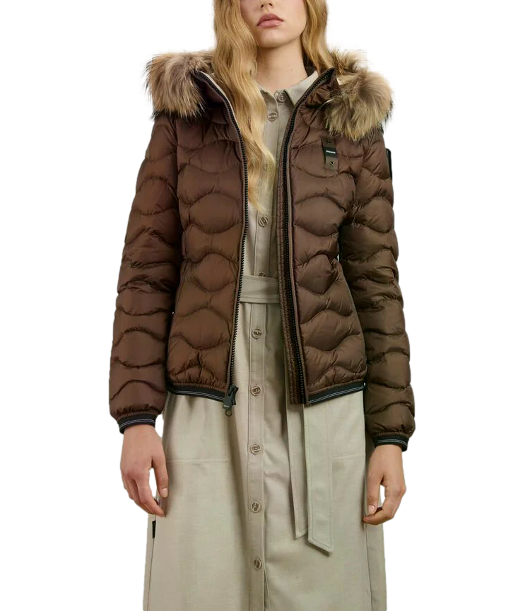 Blauer Giubbotto corto Donna Mod. BLDC03034ALDIE 6047 30B Marroncino