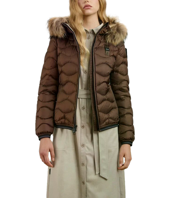 Blauer Giubbotto corto Donna Mod. BLDC03034ALDIE 6047 30B Marroncino