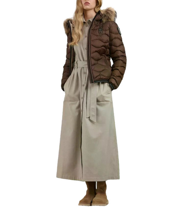 Blauer Giubbotto corto Donna Mod. BLDC03034ALDIE 6047 30B Marroncino