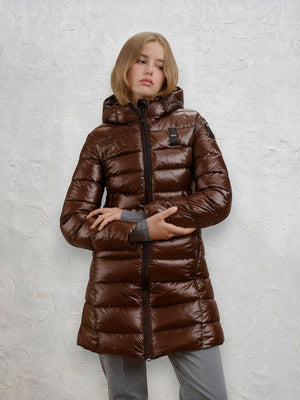 Blauer Giubbotto lungo Donna Mod. BLDK02073ADELAIDE 6648 30B Moro