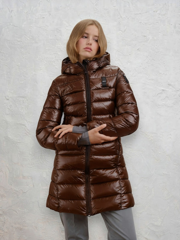 Blauer Giubbotto lungo Donna Mod. BLDK02073ADELAIDE 6648 30B Moro