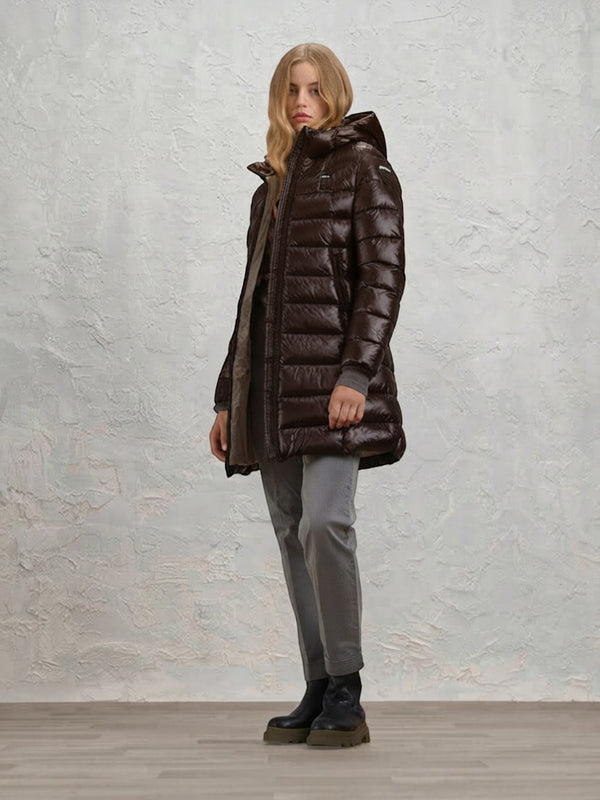 Blauer Giubbotto lungo Donna Mod. BLDK02073ADELAIDE 6648 30B Moro