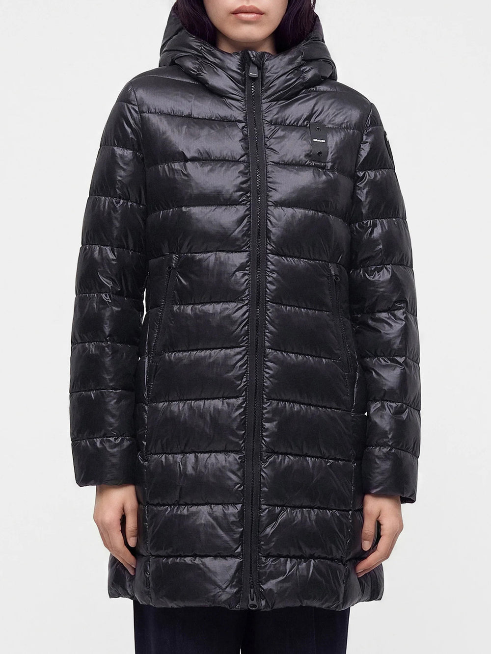 Blauer Giubbotto lungo Donna Mod. BLDK02073ADELAIDE 6648 999 Nero