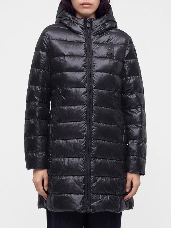 Blauer Giubbotto lungo Donna Mod. BLDK02073ADELAIDE 6648 999 Nero