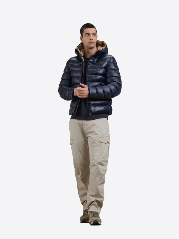 Blauer Giubbotto corto Uomo Mod. BLUC02054ADAMS 5958 888 Blu