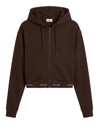 Calvin Klein Jeans Felpa Zip Donna Mod. LV047G252G T02 CAFFE