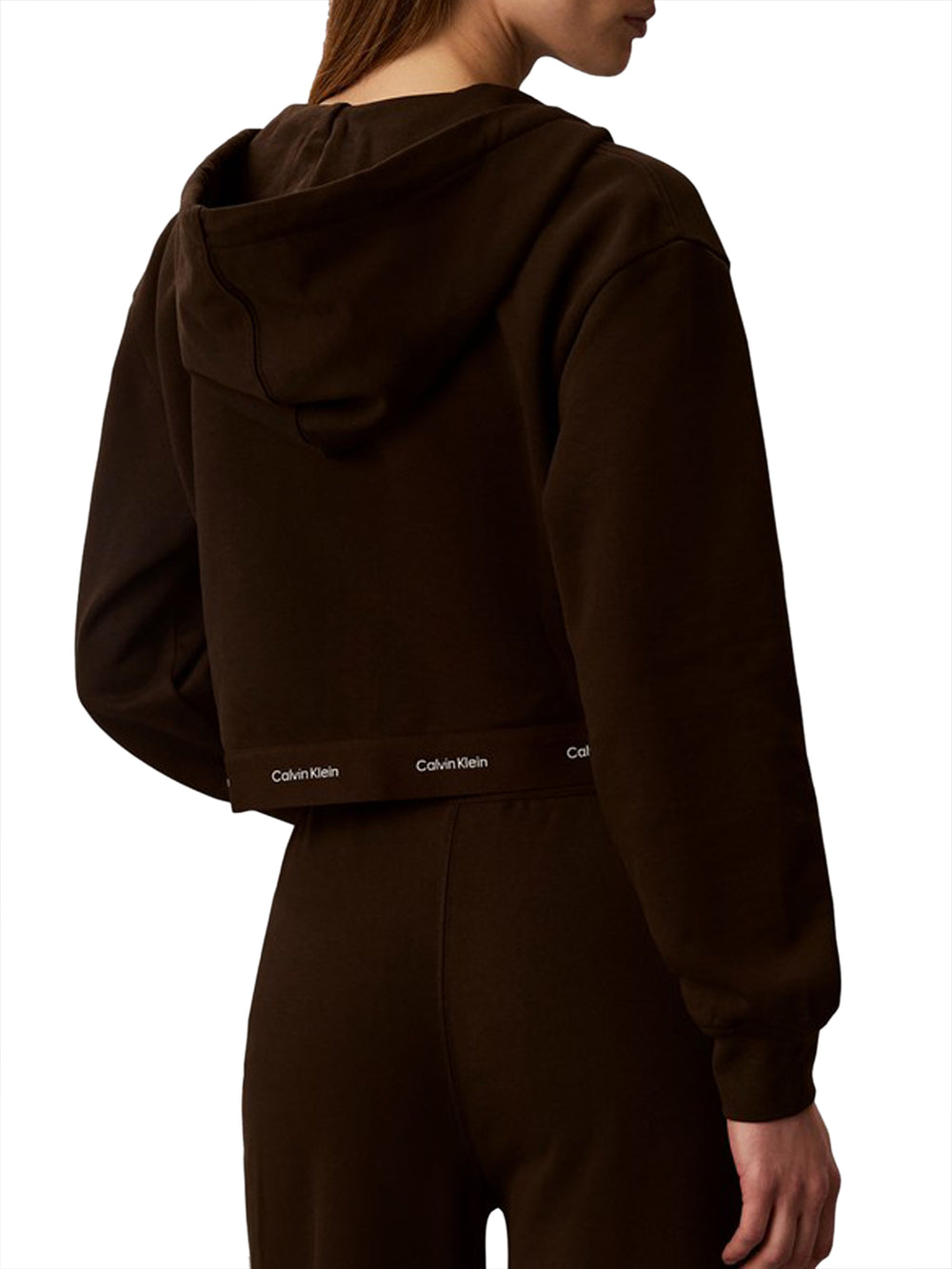 Calvin Klein Jeans Felpa Zip Donna Mod. LV047G252G T02 CAFFE