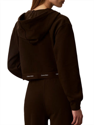 Calvin Klein Jeans Felpa Zip Donna Mod. LV047G252G T02 CAFFE