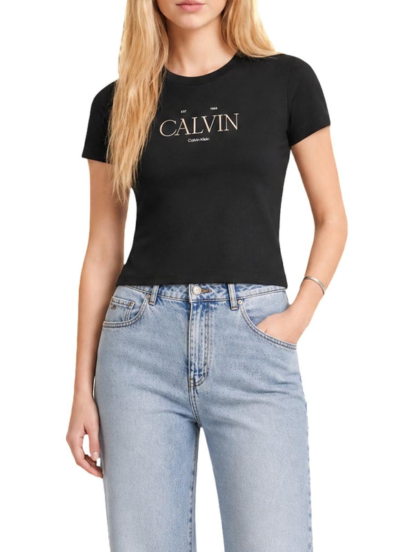 Calvin Klein Jeans T-shirt Donna Mod. LV047G806G UB1 Nero