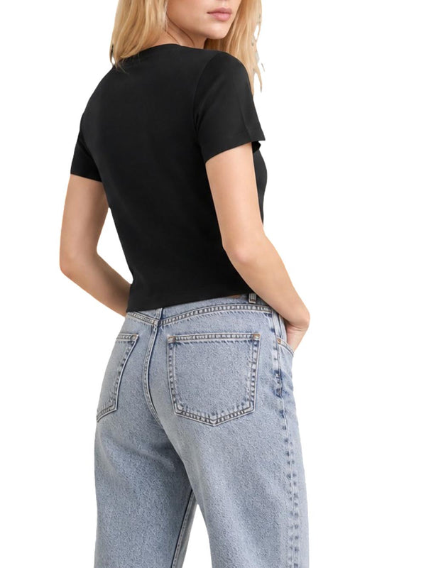 Calvin Klein Jeans T-shirt Donna Mod. LV047G806G UB1 Nero