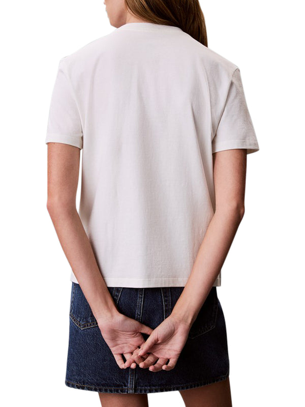 Calvin Klein Jeans T-shirt Donna Mod. LV047G806G YAS Panna