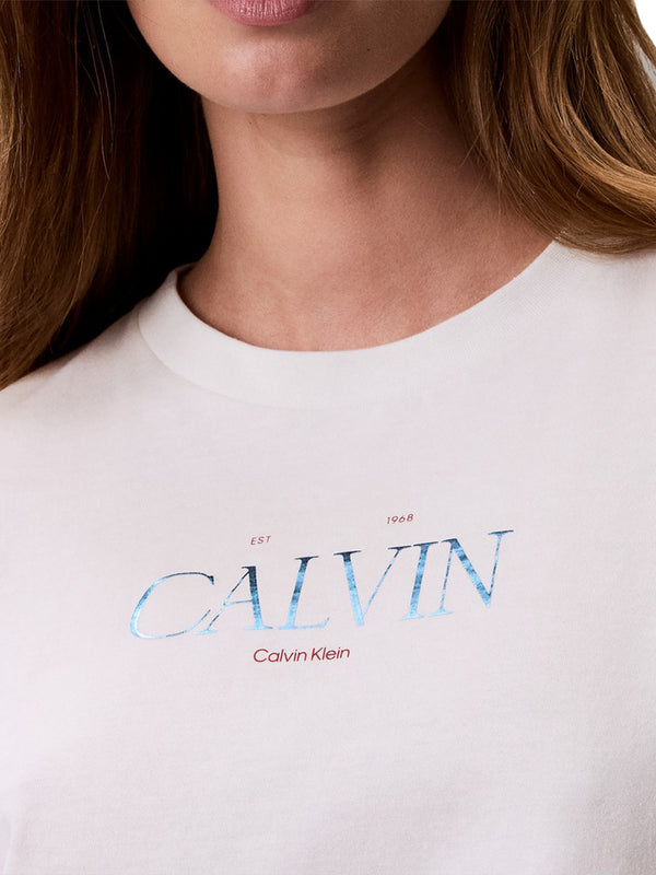 Calvin Klein Jeans T-shirt Donna Mod. LV047G806G YAS Panna