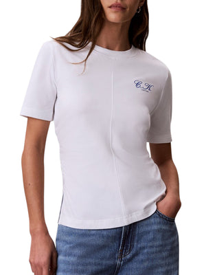 Calvin Klein Jeans T-shirt Donna Mod. LV047G808G YAF Bianco