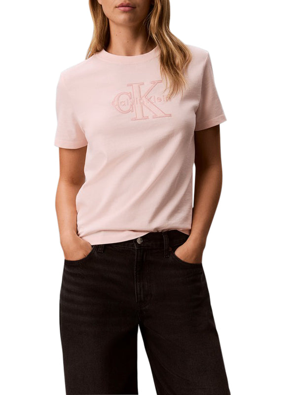 Calvin Klein Jeans T-shirt Donna Mod. LV047G829G VG3 Rosa