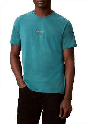 Calvin Klein Jeans T-shirt Uomo Mod. LV04RB866G 8ZU Petrolio