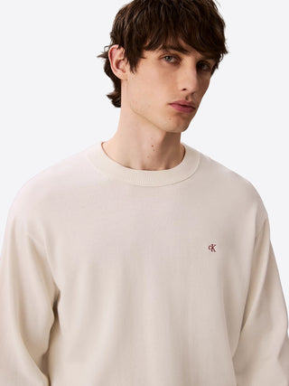 Calvin Klein Jeans Maglione Girocollo Uomo Mod. LV04RC309G YAS Bianco