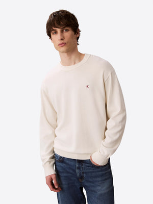 Calvin Klein Jeans Maglione Girocollo Uomo Mod. LV04RC309G YAS Bianco
