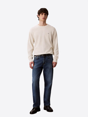 Calvin Klein Jeans Maglione Girocollo Uomo Mod. LV04RC309G YAS Bianco