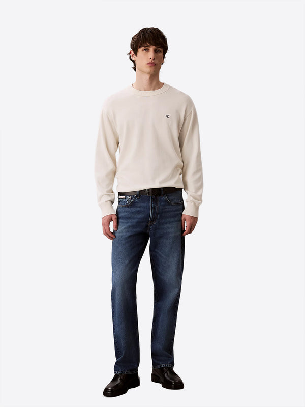 Calvin Klein Jeans Maglione Girocollo Uomo Mod. LV04RC309G YAS Bianco