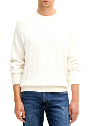 Calvin Klein Jeans Maglione Girocollo Uomo Mod. LV04RE301G YAS Panna
