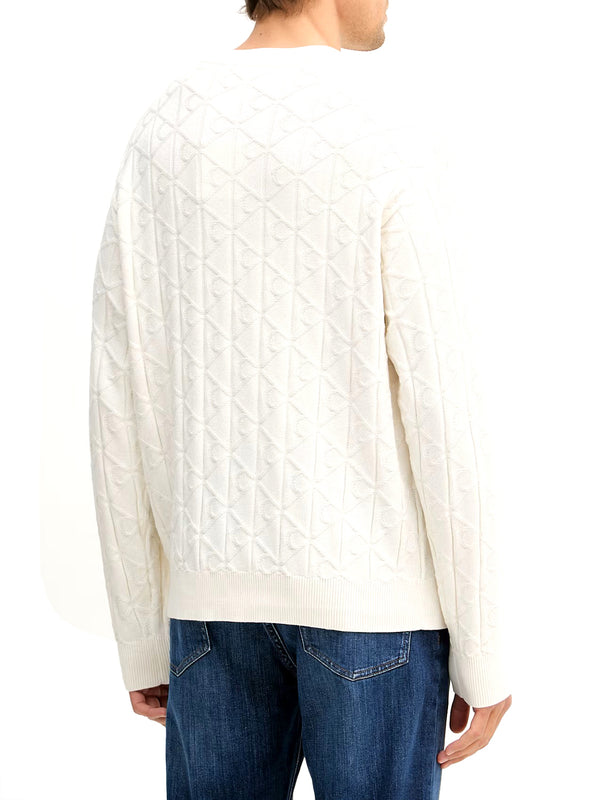 Calvin Klein Jeans Maglione Girocollo Uomo Mod. LV04RE301G YAS Panna