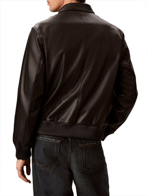 Calvin Klein Jeans Giubbotto pelle Uomo Mod. LV04RG406G 1B1 BLACK