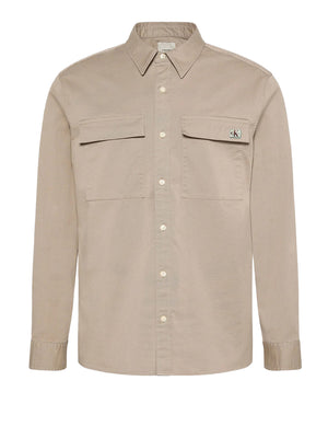 Calvin Klein Jeans Camicia m/l Uomo Mod. LV04RF123G RAK Beige