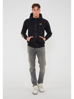 Ea7 Emporio Armani Felpa Zip Uomo Mod. 7M001047 AF10377 MC004 Nero