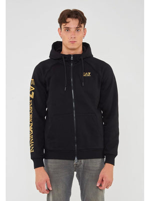 Ea7 Emporio Armani Felpa Zip Uomo Mod. 7M001047 AF10377 MC004 Nero