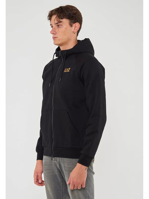 Ea7 Emporio Armani Felpa Zip Uomo Mod. 7M001047 AF10377 MC004 Nero