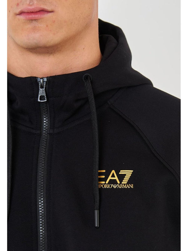 Ea7 Emporio Armani Felpa Zip Uomo Mod. 7M001047 AF10377 MC004 Nero