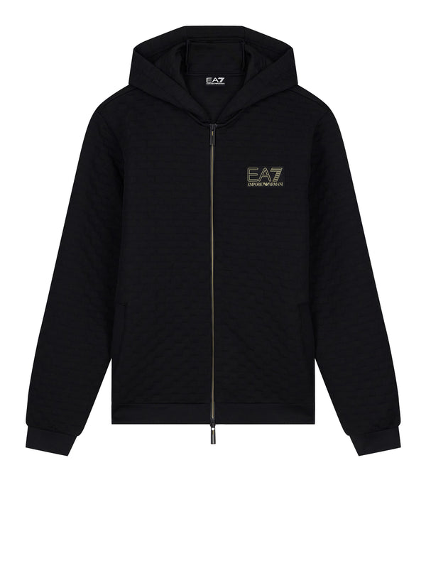 Ea7 Emporio Armani Felpa Zip Uomo Mod. 7M002247 AF26241 UC001 Nero