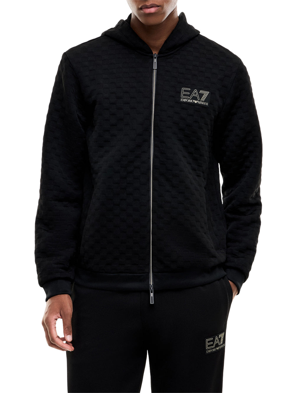 Ea7 Emporio Armani Felpa Zip Uomo Mod. 7M002247 AF26241 UC001 Nero