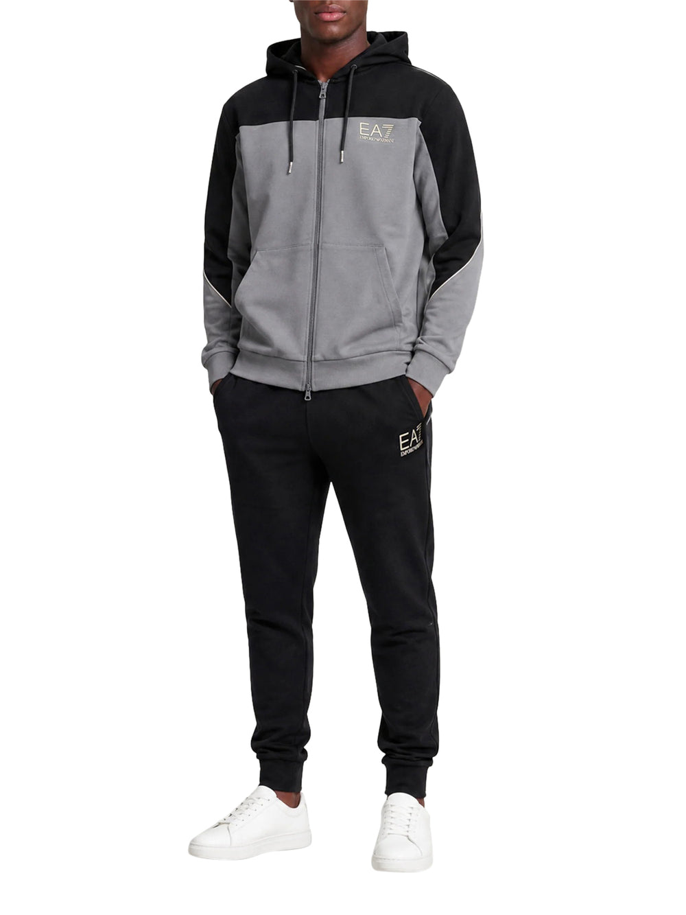 Ea7 Emporio Armani Tuta Uomo Mod. 7M002411 AF10377 M8014 Grigio