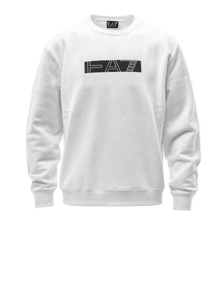 Ea7 Emporio Armani Felpa Girocollo Uomo Mod. 7M002425 AF10377 M0003 Bianco