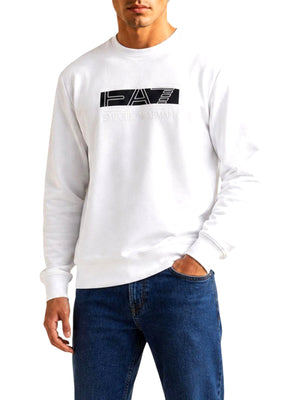 Ea7 Emporio Armani Felpa Girocollo Uomo Mod. 7M002425 AF10377 M0003 Bianco