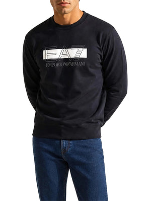 Ea7 Emporio Armani Felpa Girocollo Uomo Mod. 7M002425 AF10377 MC001 Nero