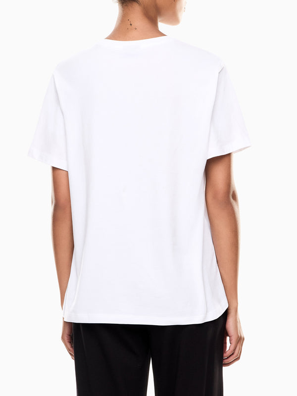 Ea7 Emporio Armani T-shirt Donna Mod. 7W000455 AF10373 U0002 Bianco
