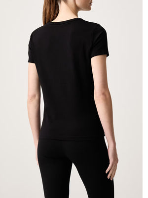 Ea7 Emporio Armani T-shirt Donna Mod. 7W001443 AF10373 NC004 Nero