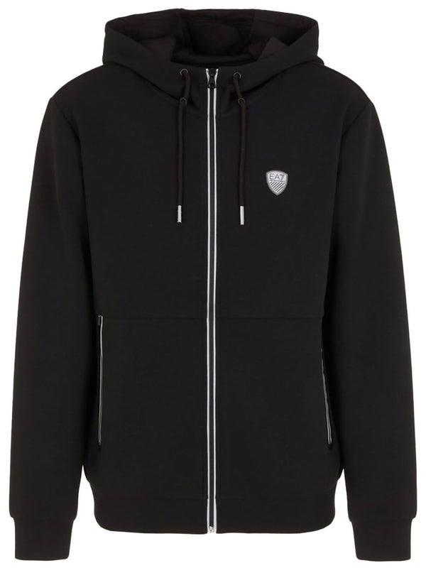 Ea7 Emporio Armani Felpa Zip Uomo Mod. 8NPM20 PJ4EZ 1200 Nero