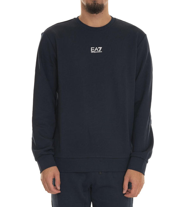 Ea7 Emporio Armani Felpa Girocollo Uomo Mod. 8NPM34 PJVTZ 1562 Blu