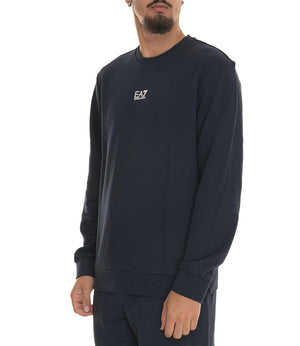 Ea7 Emporio Armani Felpa Girocollo Uomo Mod. 8NPM34 PJVTZ 1562 Blu