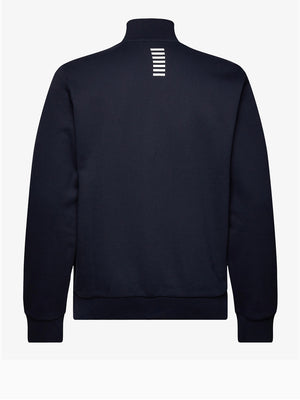 Ea7 Emporio Armani Felpa Zip Uomo Mod. 8NPM36 PJVTZ 1562 Blu