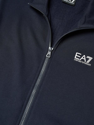 Ea7 Emporio Armani Felpa Zip Uomo Mod. 8NPM36 PJVTZ 1562 Blu