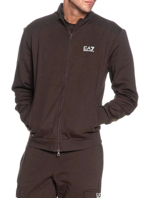 Ea7 Emporio Armani Felpa Zip Uomo Mod. 8NPM36 PJVTZ U6027 Moro