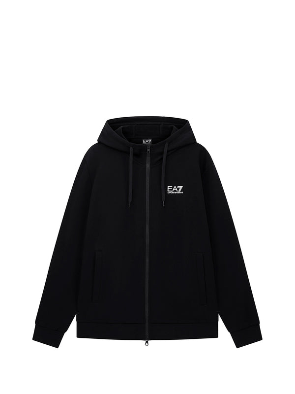 Ea7 Emporio Armani Felpa Zip Uomo Mod. 8NPM38 PJVTZ 1200 Nero