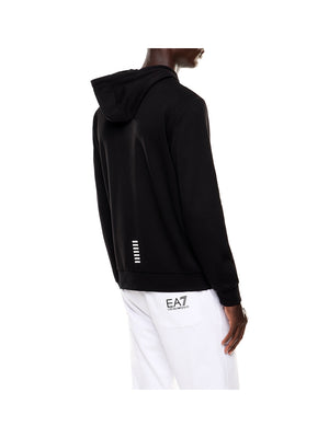 Ea7 Emporio Armani Felpa Zip Uomo Mod. 8NPM38 PJVTZ 1200 Nero