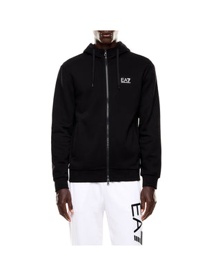 Ea7 Emporio Armani Felpa Zip Uomo Mod. 8NPM38 PJVTZ 1200 Nero