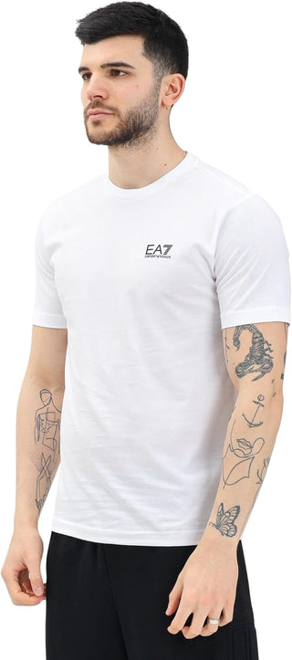 Ea7 Emporio Armani T-shirt Uomo Mod. 8NPT25 PJVPZ 1100 Bianco